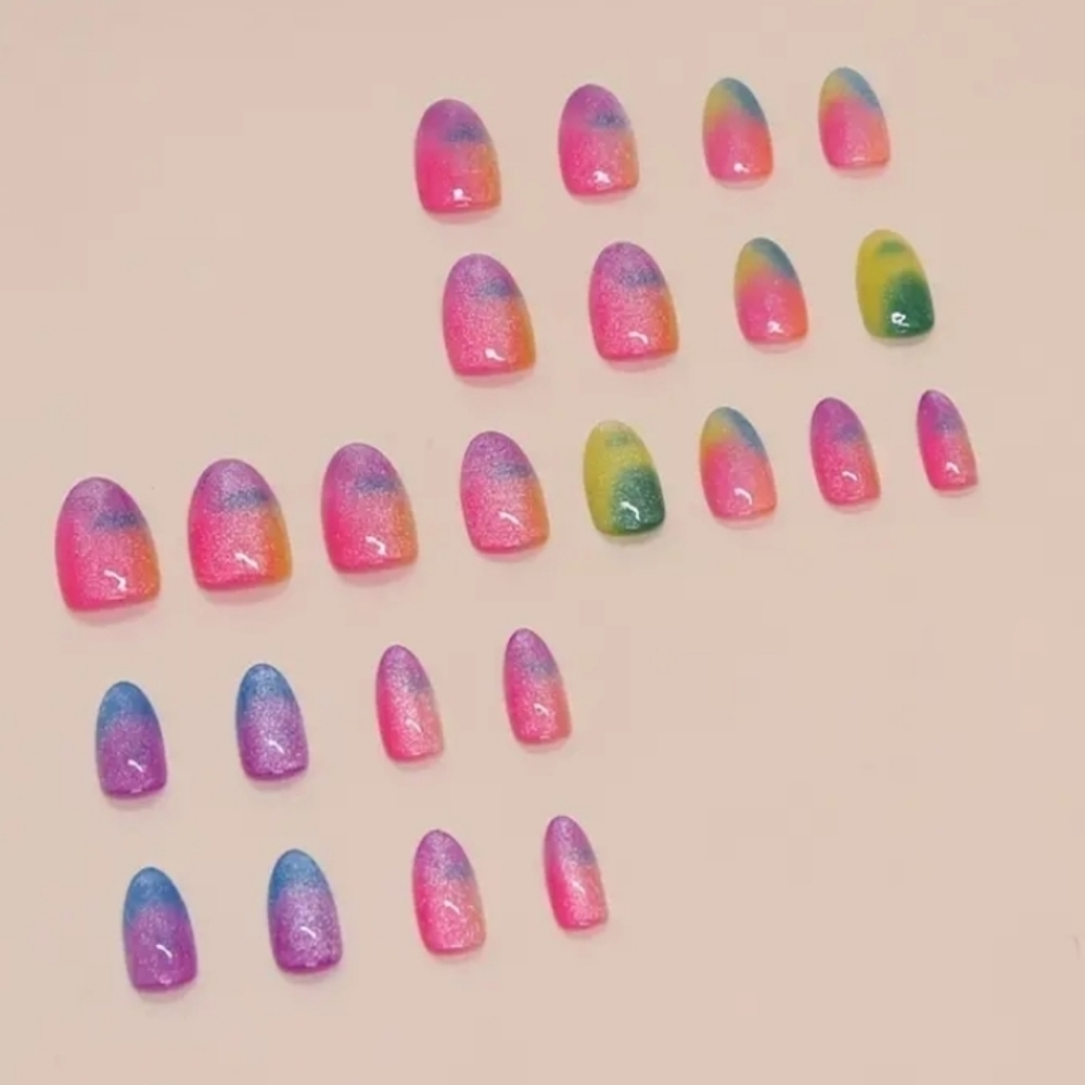 🔥3/$21 Candy color almond shape Press on nails - Picture 3 of 3